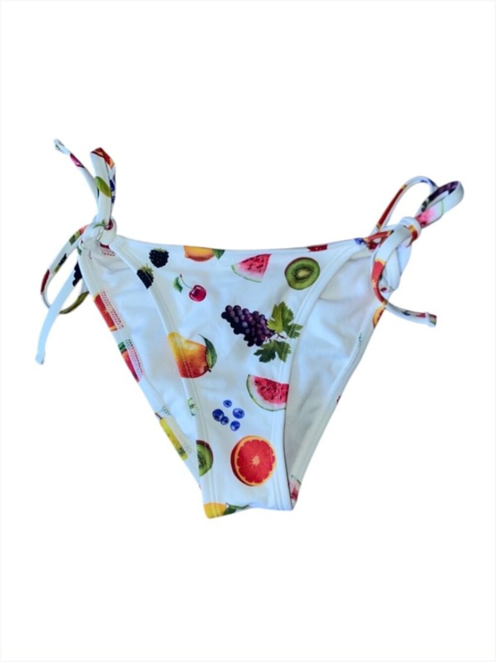 Wild Fable Women's Multicolor Fruit Print Side Tie Bikini Swim Bottoms, XXS